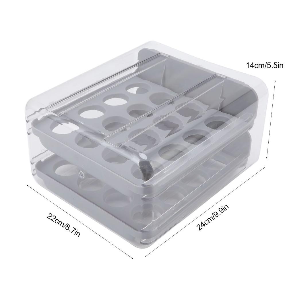 Double Layer Egg Storage Box PP/PE Egg Holder Carton Durable Fridge Egg Drawer Fridge Organization