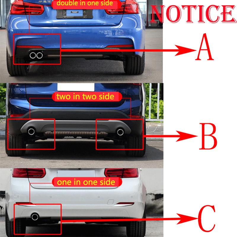 2Pcs Carbon Car Exhaust Rear Muffler Tail Tip End Pipe Cover For BMW Series 3 E30 E36 E46 E90 E91 E92 E93 F30 F31 F34 G20 F35 M3