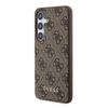 Guess 4G Metal Gold Logo Case For Samsung Galaxy S24 - Brown