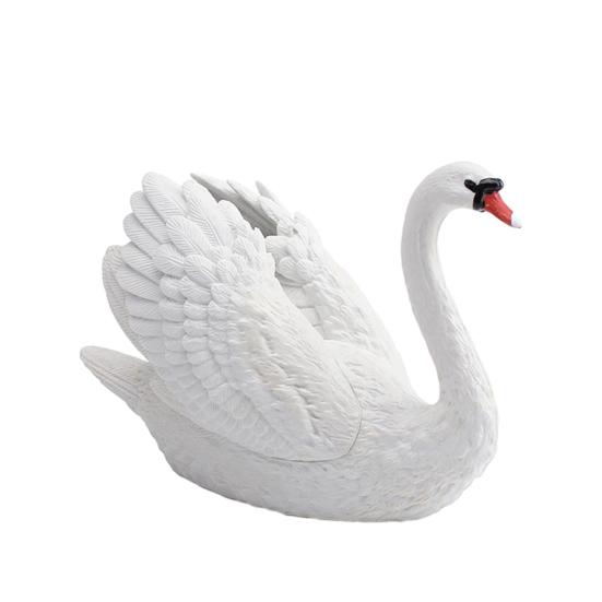 Simulation Swan Model White Swan Figurine Miniature Farm Animal Educational Toy Realistic Poultry Decoration Ornament