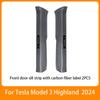 For Tesla Model 3 Highland 2024 ABS Front Rear Door Sill Protective Pad Cover Guards Threshold Bumper Strip Sill Car Accessorie