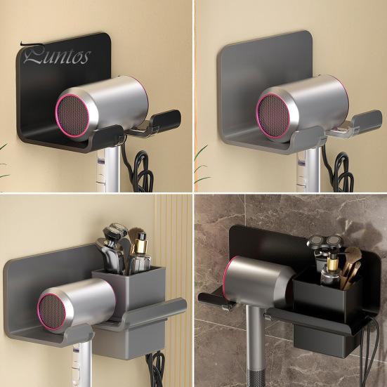 Держатель для фена, настенная стойка для хранения выпрямителя для волос, сушилка, простая установка, полки для ванной комнаты, проволочная вешалка для аккуратного хранения