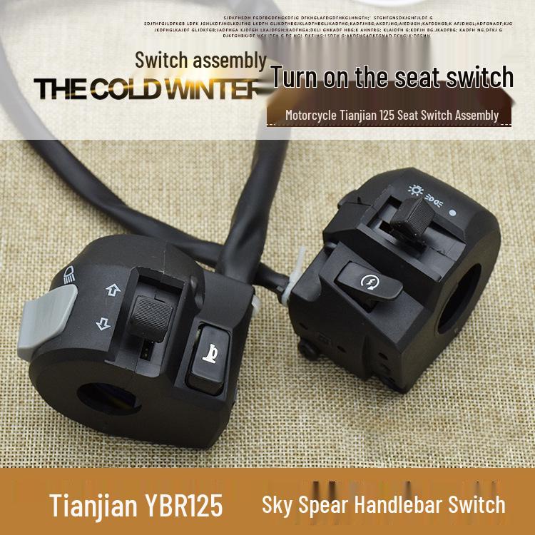 YBR Motorcycle Tianjian 125 Electric Start Switch with Horn & Headlight Button JYM125-2