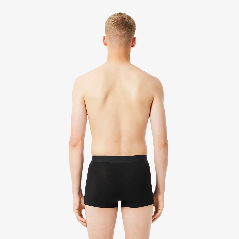 [Lacoste] Men's Black Cotton Briefs 3-Pack 5H4962-55N031