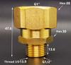 DN15 DN20 DN25  1/2" 3/4" 1" BSP Наружная Внутренняя Муфта-Переходник Угольник Латунный Сантехнический Фитинг Соединитель Дом Сад Вода