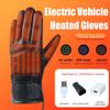 Snowmobile USB Smart Heating Plush Gloves Hand Warmer Outdoor Motorcycle Cycling Sports Fishing Windproof Waterproof Warm Gloves