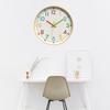 Colorful Numeral Wall Clock Easy Read Quiet Movement Wood Grains Battery Operated Clock for Home Office Classroom Decors