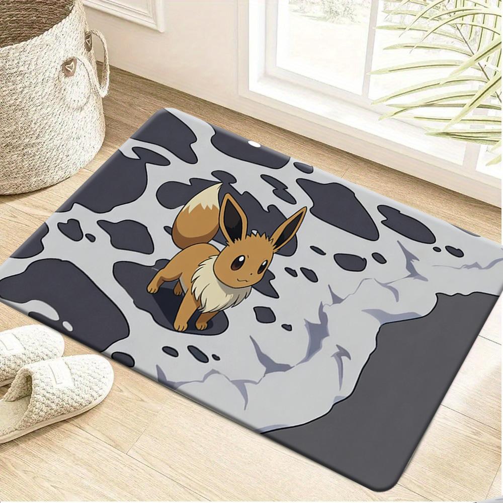 Pokemon Forest Adventure Print Doormat Anti-slip Absorbent Floor Mat for Home Entrance Bedroom Living Room Decor