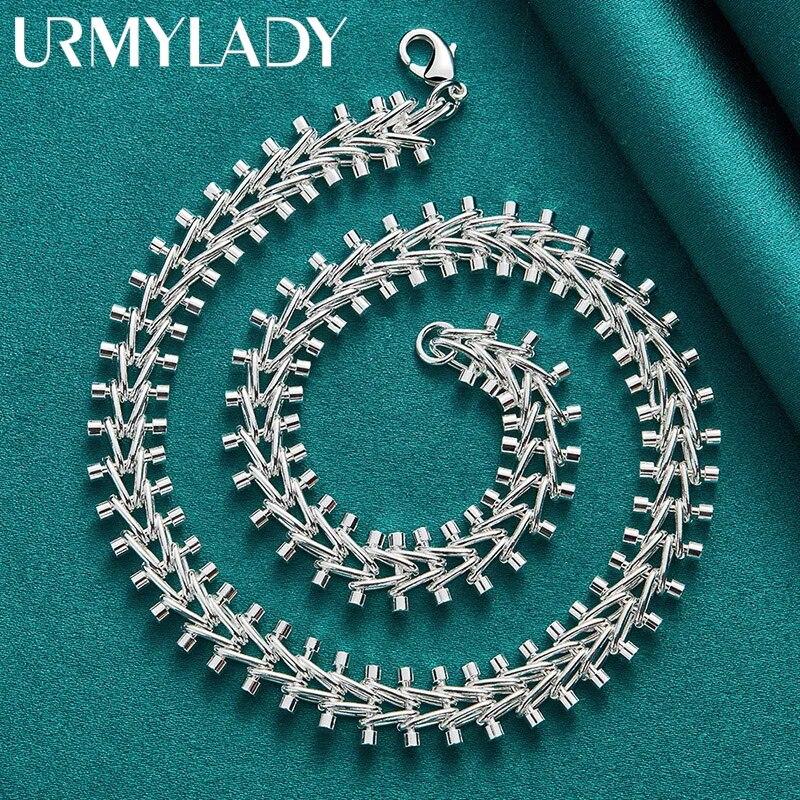 URMYLADY из стерлингового серебра 925 пробы, двухрядное ожерелье из бисера для женщин, свадебная вечеринка, модные украшения