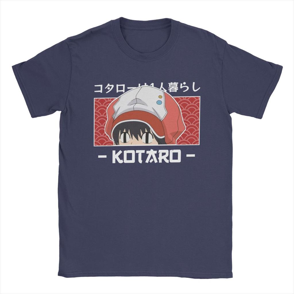 Смешные футболки Kotaro Lives Alone для мужчин, хлопковая футболка с круглым вырезом, футболка с коротким рукавом в стиле аниме, новое поступление, топы