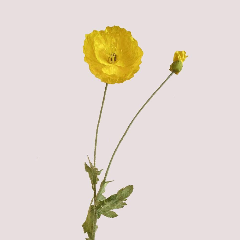 Large Fake Poppies Beautiful Artificial Flowers Silk Flower Poppies branch  New Year's Decor