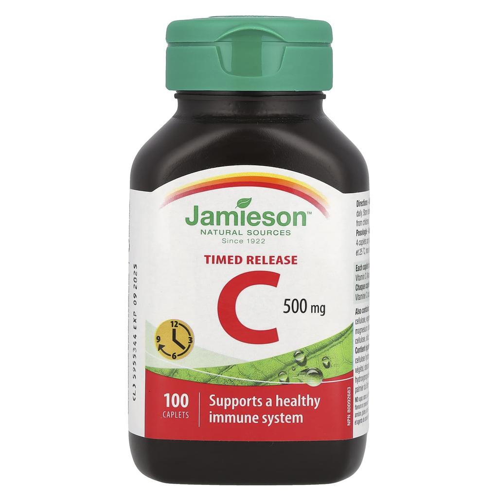 Jamieson Vitamins, витамин C пролонгированного действия, 500 мг, 100 таблеток