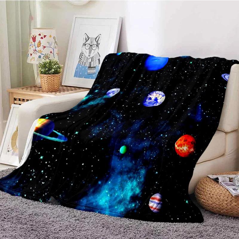 Space Galaxy Star Blanket Ultra Light Soft Plush Flannel Blanket Office Blanket Gift Blanket