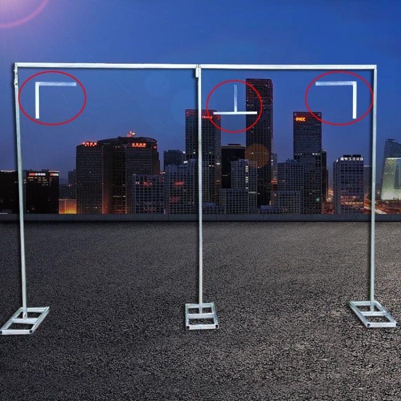 Telescopic Galvanized Wedding Backdrop Stand with Yarn Drape Support Rod