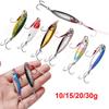 Minnow 10/15/20/30g Colorful Lead Casting Jig Bait Feather Metal Fishing Lures Spinning Baits