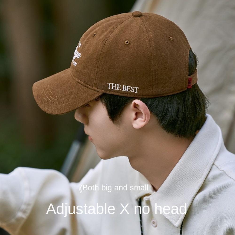 Letter Embroidered Baseball Cap Adjustable Peaked Cap Unisex Sun Hat Outdoor Sports