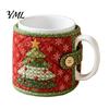 Christmas Sewing Kit for Beginners Quilted Mug Cozy Kit, DIY Holiday Fabric Craft with Festive Themed Kits Patterns, Sleeve Making Beginners, Handmade