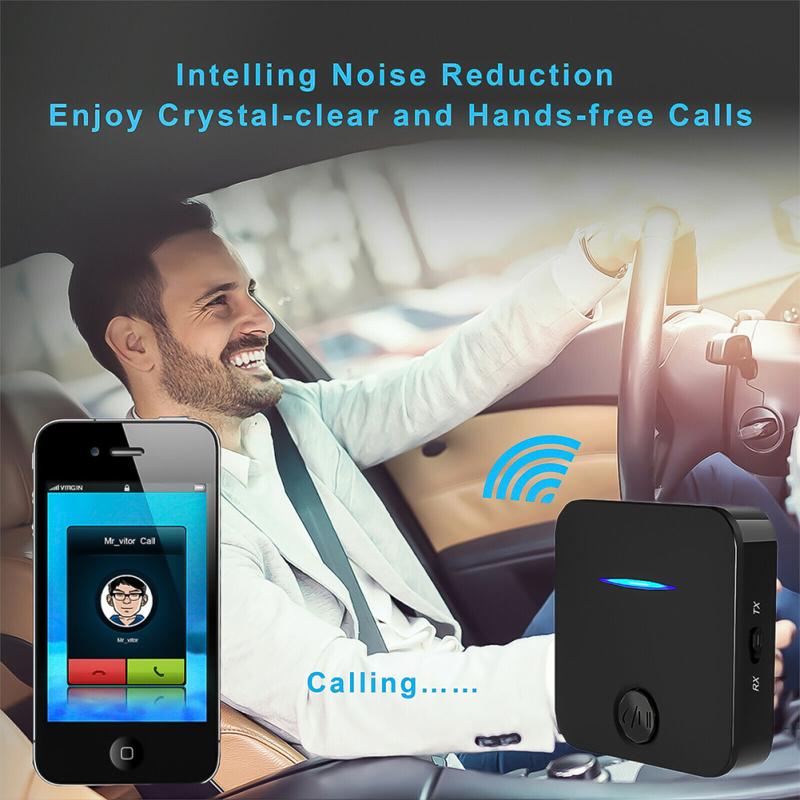 2-в-1 Bluetooth-совместимый 5.0-приемник-передатчик ТВ Домашняя стереосистема A2dp 3,5 мм Aux Audio Wireless