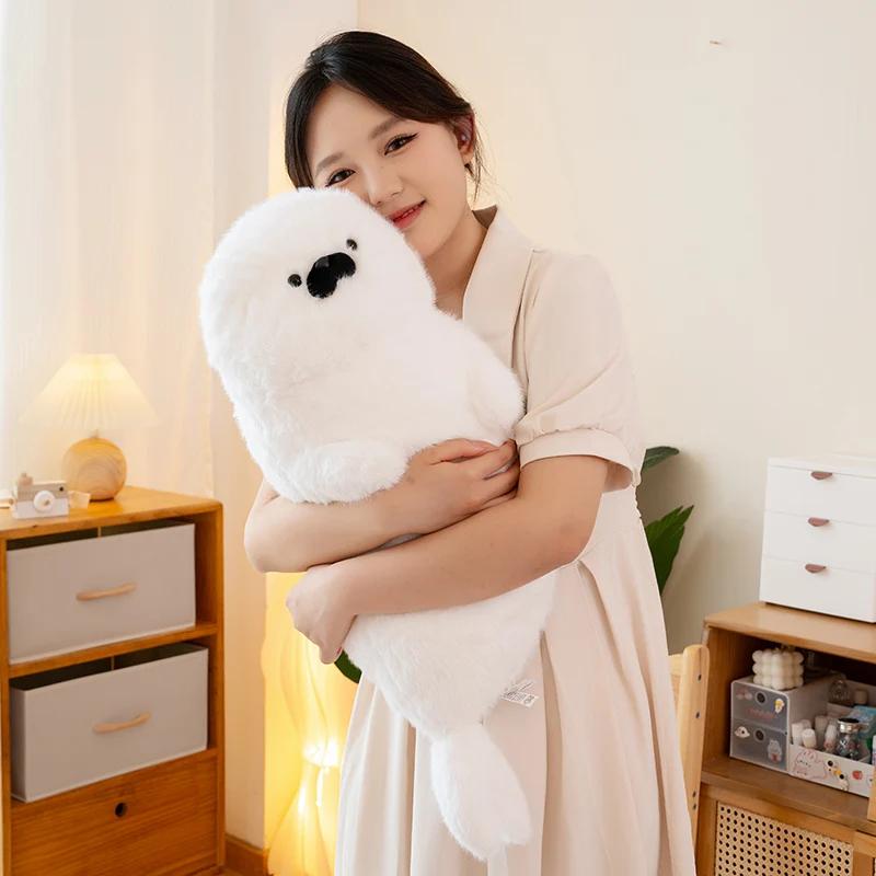 Cute Seal Sea Lion Plush Toy Stuffed Animal Sea Otter Soft Doll Sleeping Pillow Sofa Cushion Cute Christmas Birthday Gift