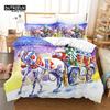 Christmas Digital Printing Bedding Set Christmas Santa Duvet Cover Set 3D Bedding Linen Queen Size Fashion Design