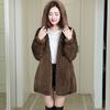 Autumn and Winter Faux Mink Fur Coat, Women's Hooded Mid To Long Fur Coat, Korean Version Mink Fur Coat