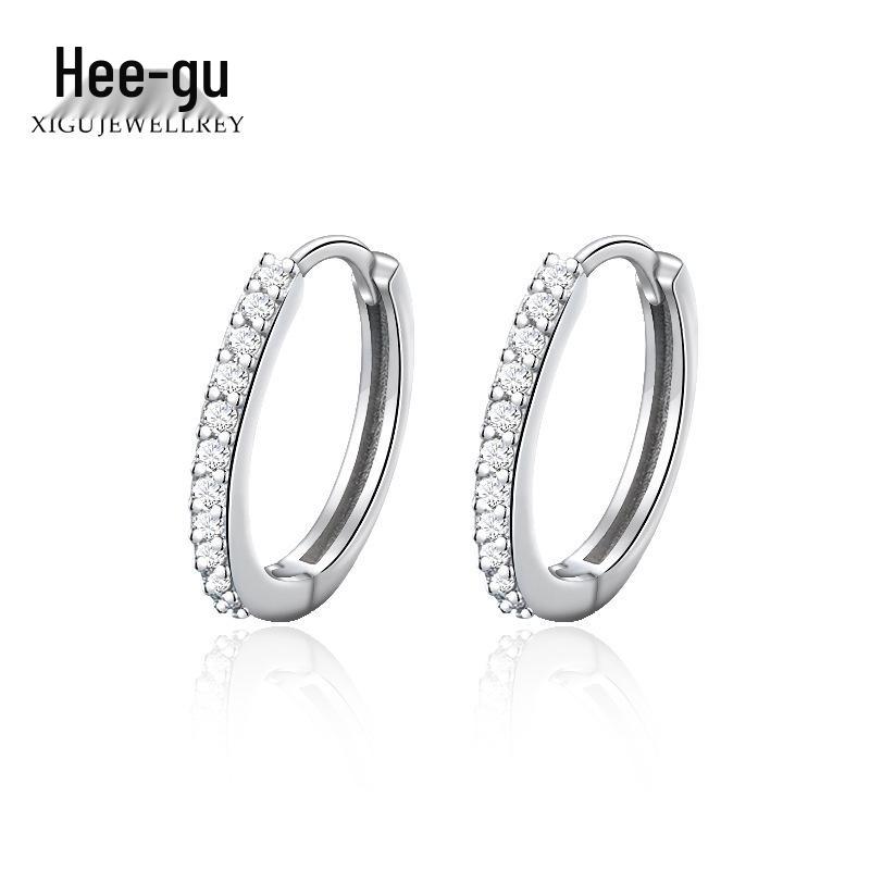 Серьги-кольца Higu из серебра 925 пробы, простые геометрические круглые для женщин