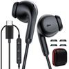 Type C Earphones Wired with Microphone Compatible with iPhone 16 Pro Max 15Plus Compatible with Google Pixel 8 7a 6a Compatible with iPad 10 Air 5