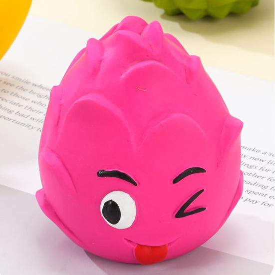 Латексная Игрушка-Пищалка для Собак Фрукты Мультяшный Дыня Банан Питахайя Дуриан Интерактивная Игрушка для Маленьких Средних Больших Собак Игрушка для Прорезывания Зубов Очистки Зубов от Скуки