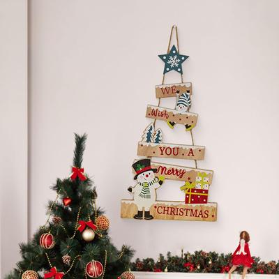 Рождественская деревянная подвесная табличка Xmas Приветственный декор для двери Украшение Орнамент для дома Стены