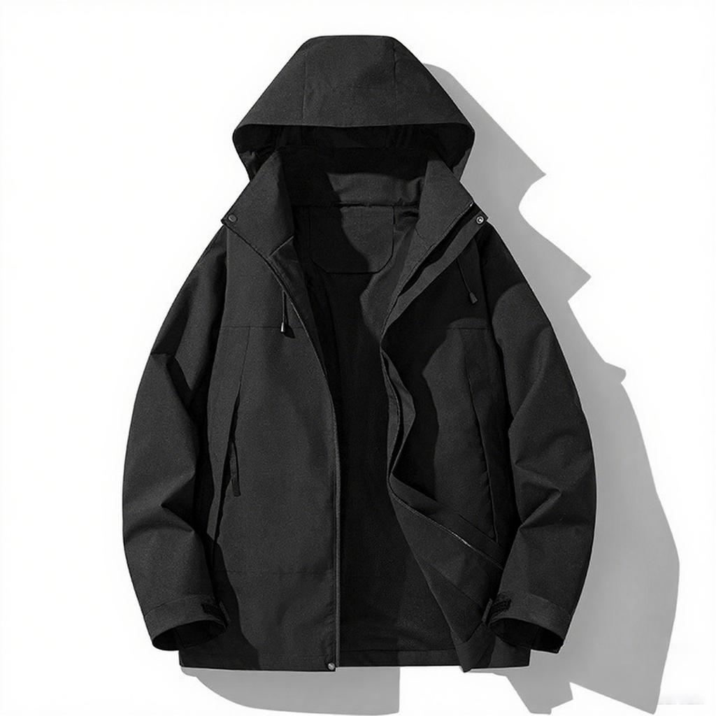 Men's Colorblock Outdoor Jacket Couple's Leisure Sports Mountaineering Camping Loose Coat