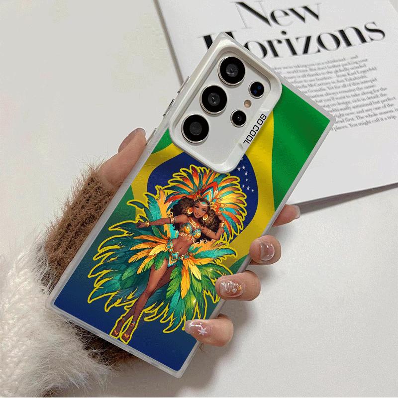 Brazil Brazilian Flag Soft Phone Case for Samsung Galaxy S24 S25 FE S26 Edge S23 Ultra S22 Plus S21 + Shockproof Cover Back Shel