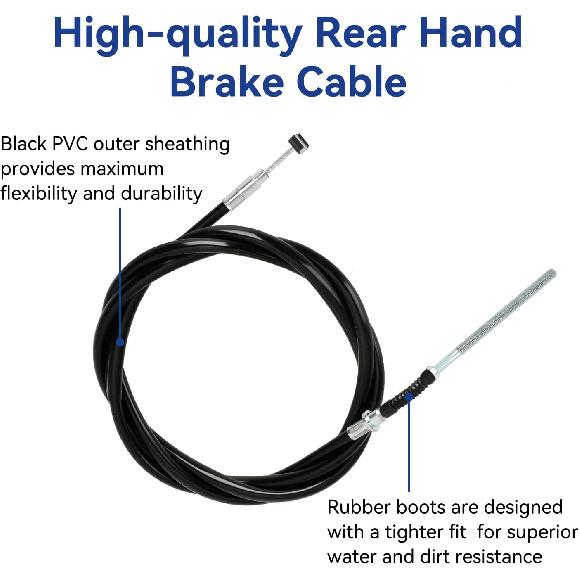 Комплект троса заднего ручного тормоза TRX350, совместимый с Fourtrax 300 Rancher 350 400 420 2000-2006 Foreman 400 500 Rubicon 500 Запчасти для квадроциклов, стояночный тормоз