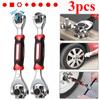 3pcs 8 In 1 Torque Wrench Universal Ratchet Spline Multifunctional Wrench 360 Degree Bolts Sleeve Combo Tools for Car Repair Spanner