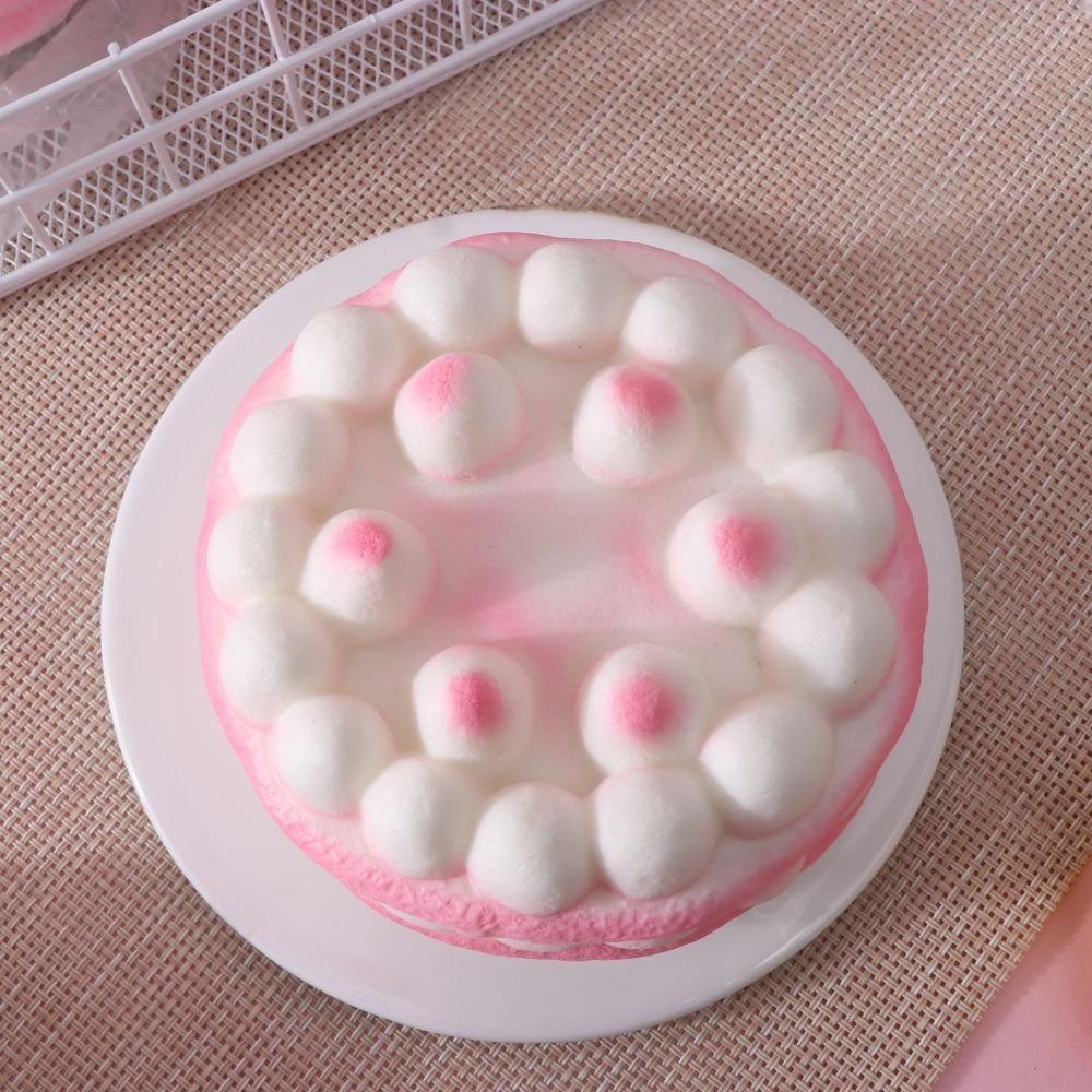 PU Squishy Fingertip Toy Simulation Raspberry Birthday Cake Relieve Stress Toys Squeeze Toy Child