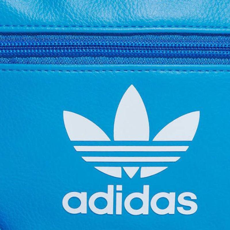 adidas Оригинальная Полиуретановая Сумка на Плечо с Трилистником, Мини Сумка Кросс-боди Унисекс Синяя IR5439