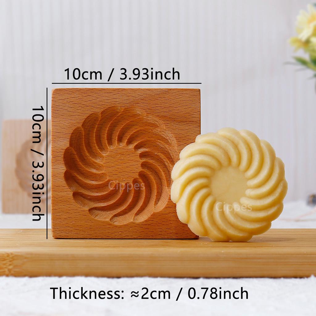 Деревянная форма для печенья спекулас, DIY 3D резные рельефные формы для вырезания печенья, для имбирного печенья, печенья с шоколадной крошкой, праздничного подарка