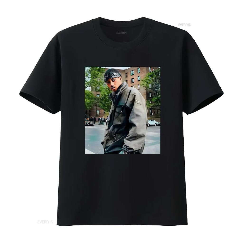 Футболка NAS rap tee 90-х хип-хоп Размер S 5XL Хлопок винтаж Стирка Повседневный уличный стиль Слегка дышащий Топ для повседневной носки