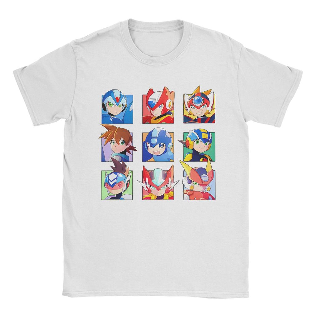 Мужская футболка Megaman X to Mega Хлопковые Топы Уличная одежда С круглым вырезом Короткий рукав