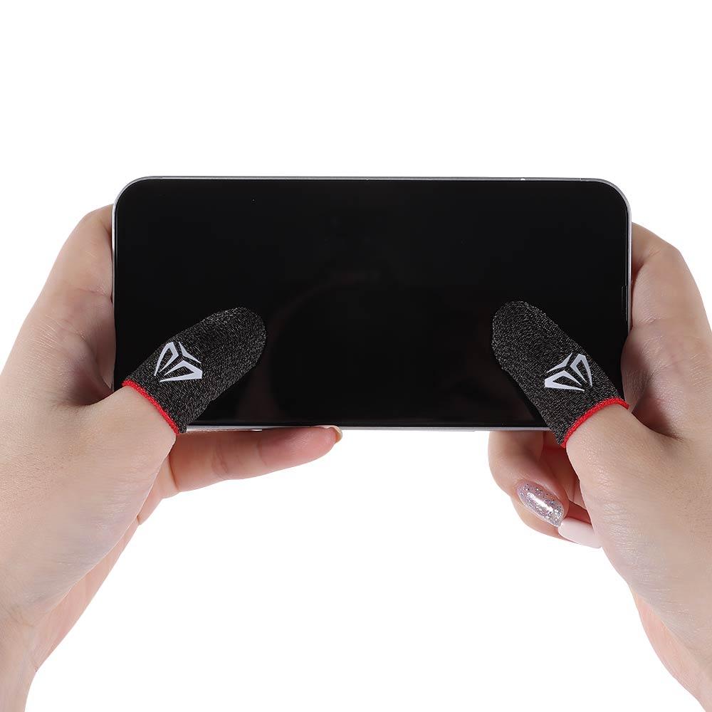 1 Pair Mobile Breathable Sweatproof Finger Cots Anti-slip Game Fingertip Gloves Touch Screen