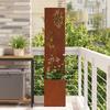 Garden Privacy Screen Floral Rusty 32 x 32 x 150 cm