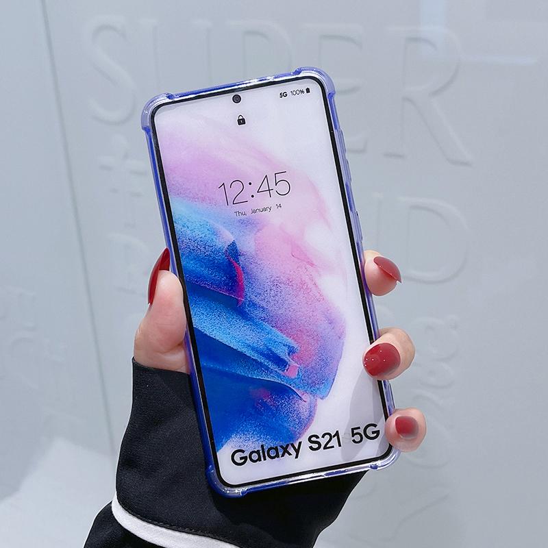 Shockproof Clear Card Slot Soft Silicone Case Cover For Samsung Galaxy S21 S20 Note 20 Ultra S10 Plus A32 A52 A72 A82