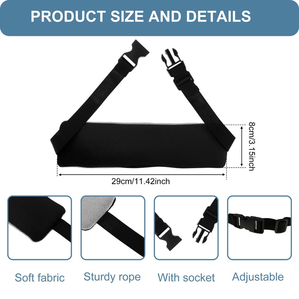 2PCS/Set Travel Pillow Alternative Stops Head Bobbing Airplane Head Straps and Car Head Support Band Great On Travel Upright