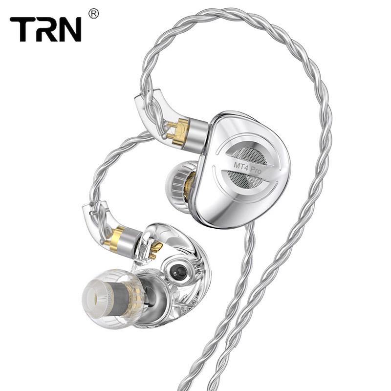 TRN MT4 PRO Обновление Наушники-вкладыши HIFI Наушники с двумя моторами для фильмов Тип-C с пшеничными наушниками