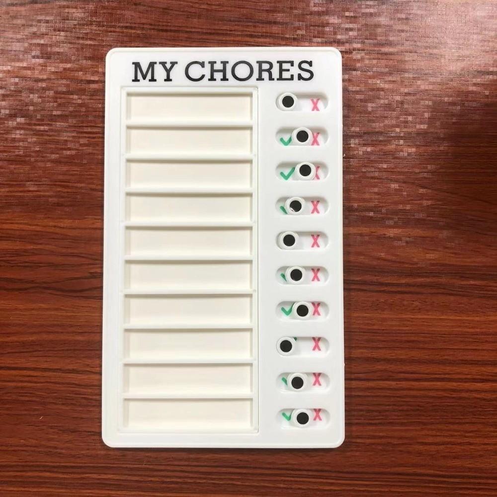 Plastic Chore Chart Reusable My Chores Checklist Board Task Tracker Planner Time Management