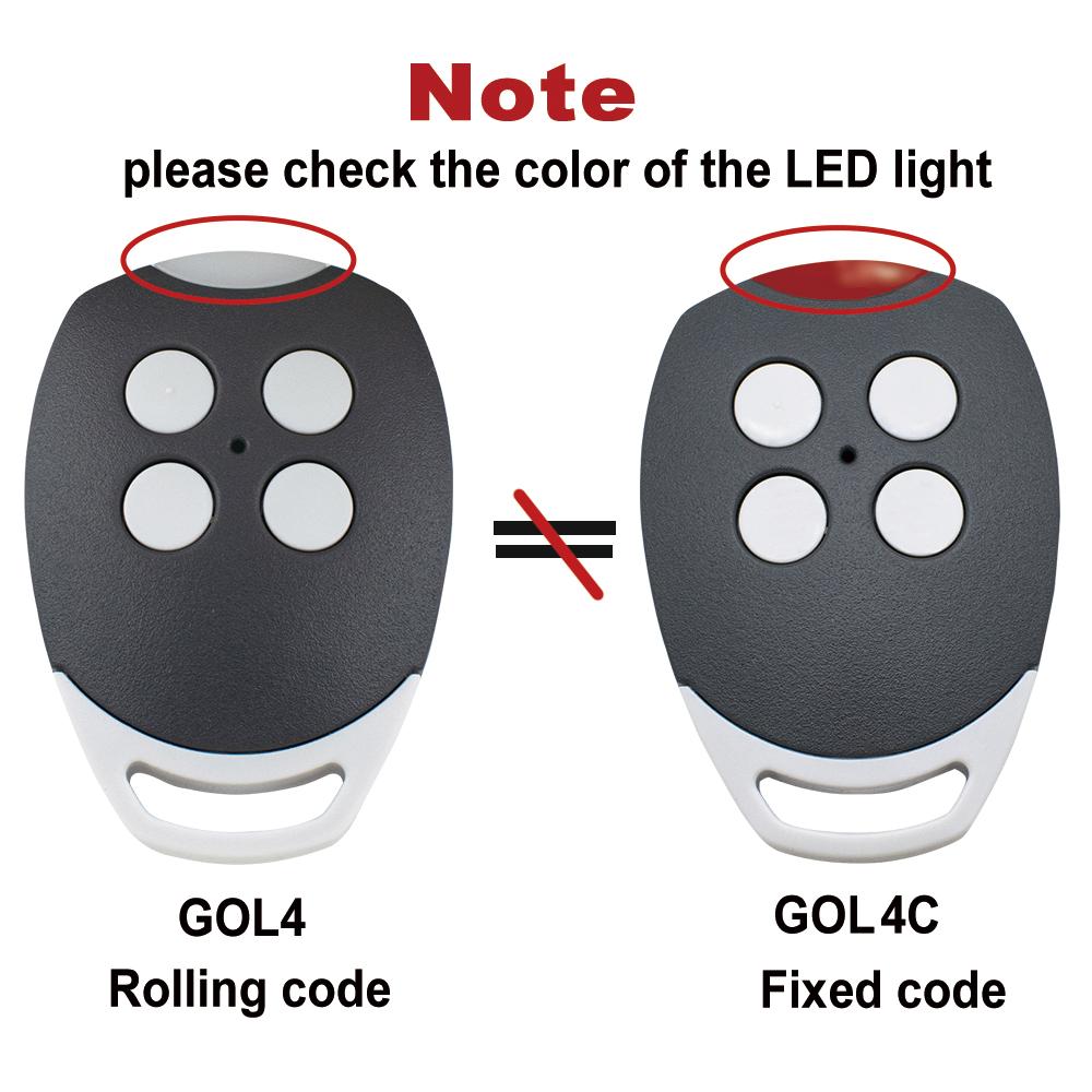DITEC GOL4C Garage Door Remote Control 433.92MHz Fixed Code Command Transmitter