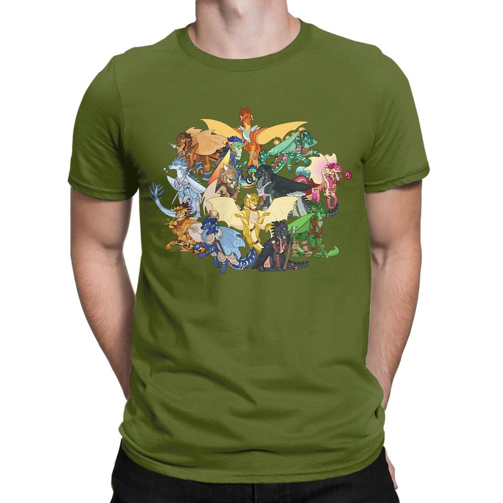 Wings Of Fire As Characters Novelty Graphic 100 Cotton Tshirt The Dragon Prince Tops Tees For Unisex