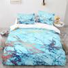 Пододеяльник с принтом синего мрамора Абстрактный геометрический комплект постельного белья Кинг Для девочек, детей, подростков Пододеяльник из микрофибры с наволочками