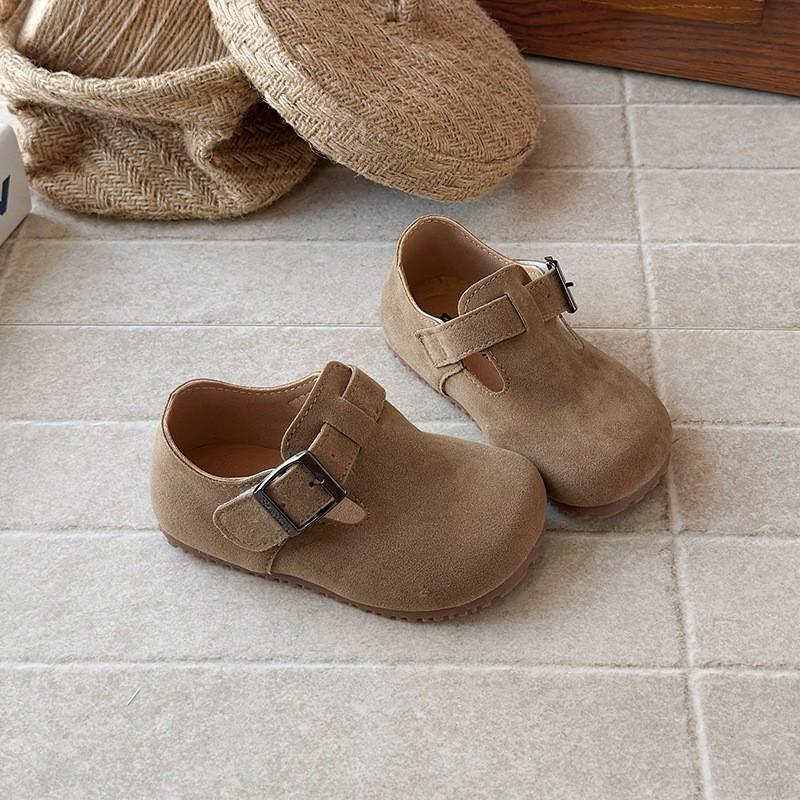 Детские ретро-сандалии в стиле Birkenstock, без застежек, 2026, нейтральные тона, мягкая подошва, для малышей, повседневные мокасины