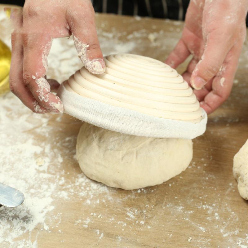 Набор из 6 корзин для расстойки хлеба, корзина для хлеба 7,8 дюйма/10 дюймов/11,8 дюйма, с резаком, палочкой для перемешивания,