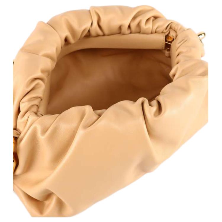 Bottega Veneta The Chain Pouch Almond/Gold Women Pouches Tan 620230-VCP40-2700